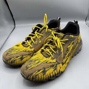 Kricely Trail Shoes Men US 12/ UK 11 Yellow Black Brown‎ Hiking Lace Up 1903